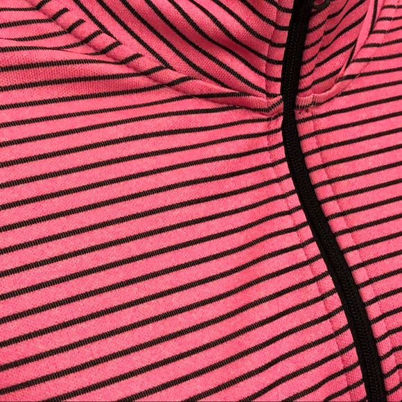 Be Inspired Black & Pink Striped Zip front Jacket - Picture 3 of 6